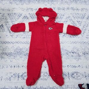 NFL KC Chiefs Zippered One Piece Sleeper, Size 3-6m